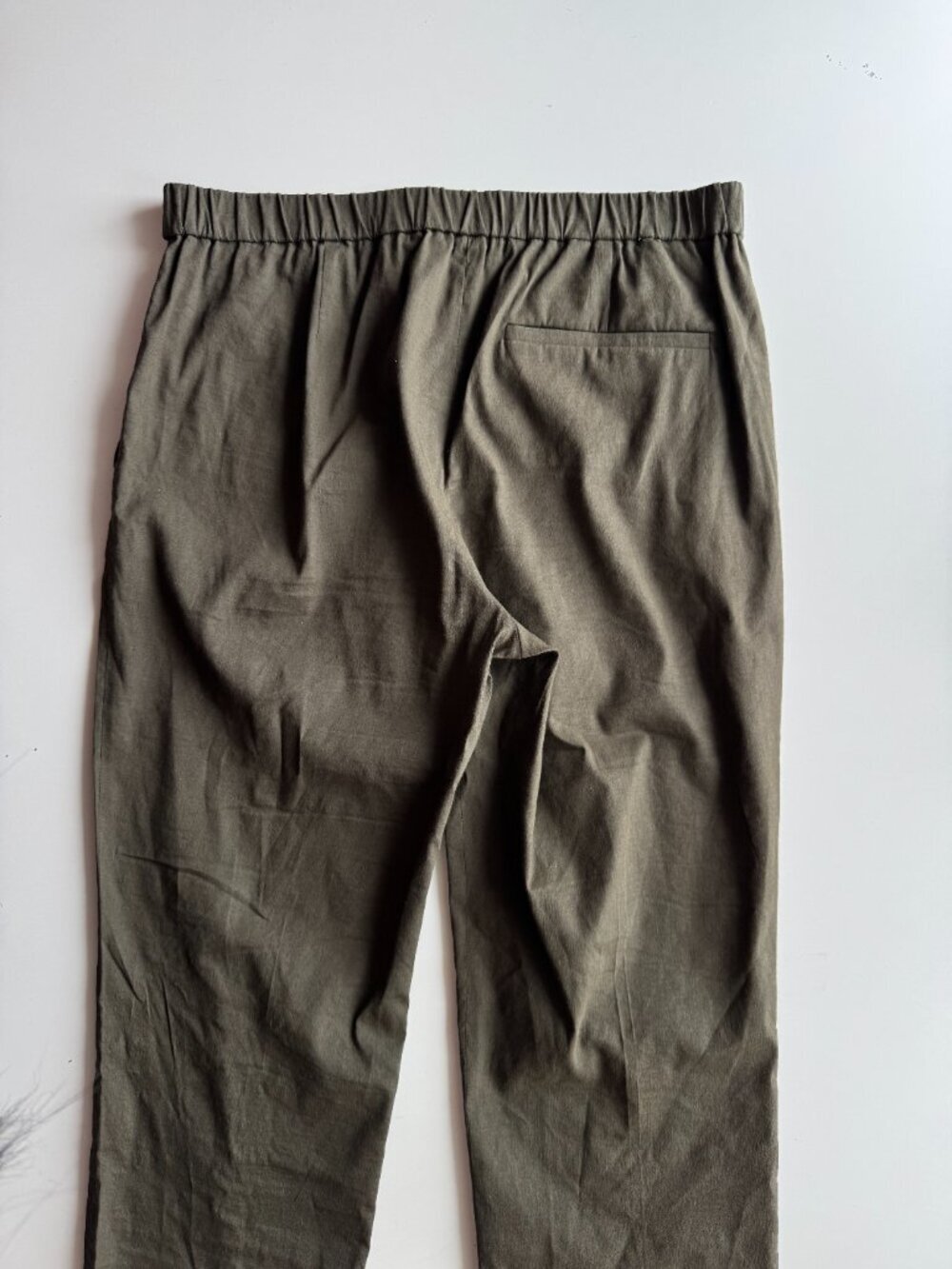 2pc THEORY Eco Crunch Olive Green Linen Blend Chino Blazer Suit Set, Size 2/4 - Picture 13 of 16